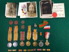 WW1 MEDALS TO LEWIS FATHERS AND ALIC FATHERS, ETC.