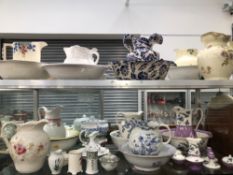 A COLLECTION OF JUG AND BOWLS WITH OTHER PART WASHING SETS