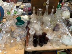 DECANTERS, CARAFES, BOWLS AND DRINKING GLASS