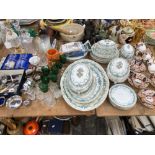 IMARI PALETTE TEA AND COFFEE CUPS, ELECTROPLATE, A BOOTHS PART DINNER SERVICE, DRINKING GLASS AND