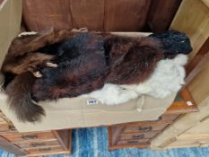 A BOX OF FUR STOLES, MUFFS AND SKINS