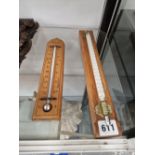 TWO MERCURY THERMOMETERS, ONE INSCRIBED FOR J LUCKING & CO, BIRMINGHAM