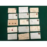 A COLLECTION OF STAMPS AND COVERS INCLUDING PENNY BLACKS AND PENNY REDS.