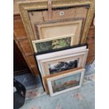 FIVE PRINTS AND PHOTOGRAPHS TOGETHER WITH TWO FRAMES