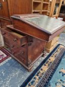 A WILLIAM IV MAHOGANY DAVENPORT DESK POSSIBLY BY GILLOWS.