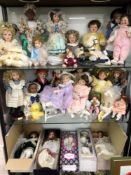 A COLLECTION OF ASHTON DRAKE GALLERIES, LEONARDO AND OTHER PORCELAIN HEADED DOLLS