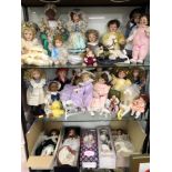 A COLLECTION OF ASHTON DRAKE GALLERIES, LEONARDO AND OTHER PORCELAIN HEADED DOLLS