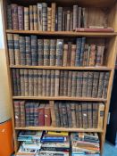 LEATHER BOUND AND OTHER BOOKS, TO INCLUDE WORKS BY SCOTT, DICKENS AND OTHERS, 6 VOLUMES ON LONDON,