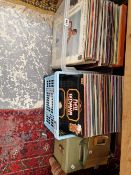 A LARGE QUANTITY OF LPS AND SINGLE RECORDS, POP, CLASSICAL AND EASY LISTENING