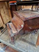 A VICTORIAN STEP COMMODE.