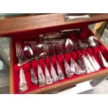 A CANTEEN OF ELECTROPLATE KINGS PATTERN CUTLERY