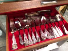 A CANTEEN OF ELECTROPLATE KINGS PATTERN CUTLERY