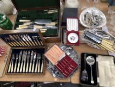 CANTEENS, CASES AND LOOSE ELECTROPLATE CUTLERY