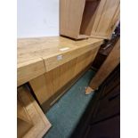 A JOHN LEWIS BURWOOD AND OAK SIDEBOARD, TOGETHER WITH TWO COFFEE TABLES.