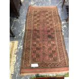 ANTIQUE AFGHAN BOKHARA RUG. 173 x 85cms