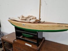 THE WOODEN HULLED POND YACHT GWEN