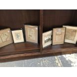 FIVE FRAMED COUNTY MAPS OF BEDFORDSHIRE AND HUNTINGDON SHIRE, TOGETHER WITH A PRINT