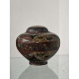 A JAPANESE CLOISONNE JAR AND COVER