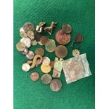 A SMALL COLLECTION OF ROMAN AND LATER COINAGE.