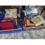 TWO BOXES OF BOOKS ON GARDENING, HOUSES, JEWELLERY, ETC.