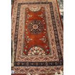 A SMALL PERSIAN RUG. 191 x 124cms