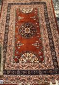 A SMALL PERSIAN RUG. 191 x 124cms