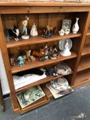 A COLLECTION OF VARIOUS FIGURES INCLUDING WORCETER, COALPORT, BESWICK, USSR EXAMPLES TOGETHER WITH