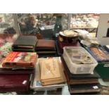 A LARGE QUANTITY OF CIGARETTE CARDS IN ALBUMS AND LOOSE