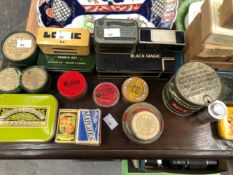 A COLLECTION OF TINS AND OTHER PACKAGING
