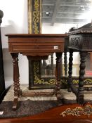 A VICTORIAN WORK TABLE
