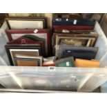 A BOX OF PHOTOGRAPH AND PRINT FRAMES