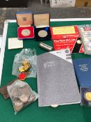 A COLLECTION OF VARIOUS COINS AND CONTINENTAL BANK NOTES ETC.