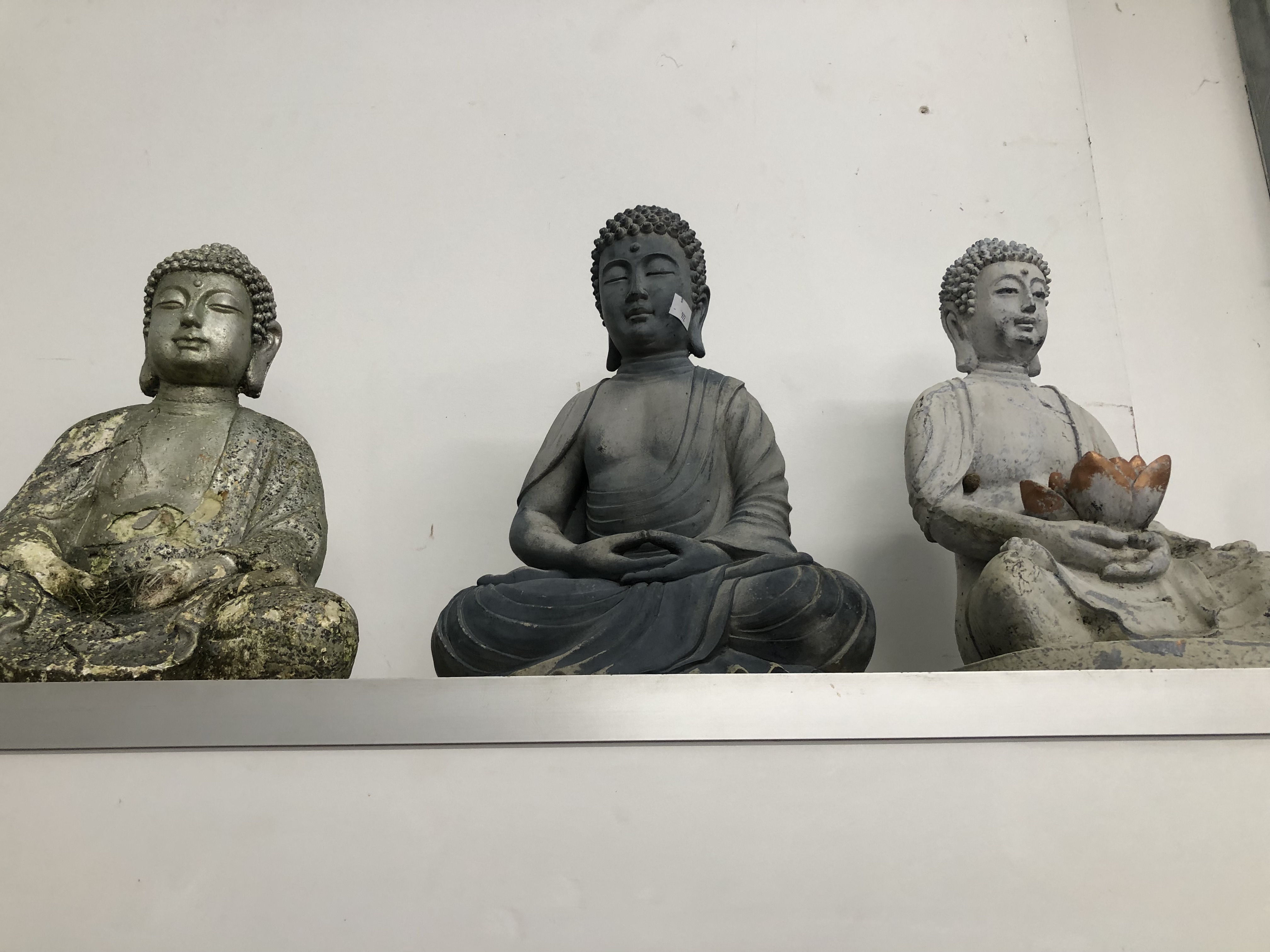 FIVE VARIOUS COMPOSITION STONE BUDDHAS - Image 2 of 3