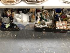 FIGURINES OF BIRDS, BOXES, MISCELLANEOUS CERAMICS AND GLASS, KITCHEN WARES, ETC.