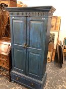 A PAINTED HARDWOOD SIDE CABINET