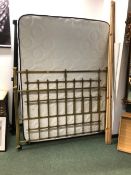A VICTORIAN STYLE BRASS DOUBLE BED