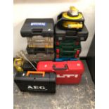 A COLLECTION OF VARIOUS POWER TOOLS INCLUDING HILTI, AEG, JEWSON, BOSCH, AND OTHERS TOGETHER WITH
