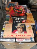 A CARTON OF CASSETTES, MAINLY COUNTRY AND WESTERN AND FOLK