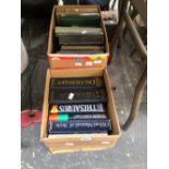 TWO CARTONS OF BOOKS: DICTIONARIES, HISTORY AND OTHER SUBJECTS