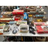 HORNBY, POLA, AIRFIX AND OTHER 00GUAGE TRACK SIDE BUILDINGS AND ACCESSORIES