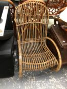 A VINTAGE BAMBOO ROCKING CHAIR