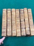 A SET OF SEVEN BOOKS, VOYAGES AND TRAVELS BY CAPTAIN BASIL HALL.