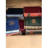 TWO CARTONS OF LEATHER BOUND AND OTHER BOOKS