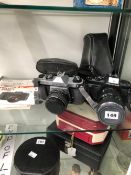 PENTAX K1000 AND P30N CAMERAS FITTED WITH LENSES