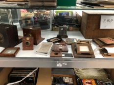 A LANCASTER AND ANOTHER PLATE CAMERA, PHOTOGRAPHIC PLATES AND ACCESORIES