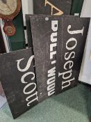 A QUANTITY OF VINTAGE SIGN BOARDS