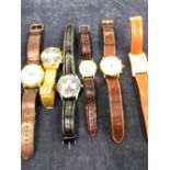 SIX VARIOUS WRIST WATCHES TO INCLUDE PULSAR, SEKONDA, STAUER AND ASTRON.