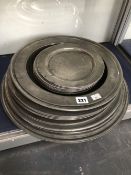 A COLLECTION OF 18th AND 19th C. PEWTER DISHES AND PLATES