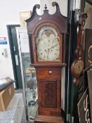 A 19th C. EIGHT DAY LONG CASED CLOCK