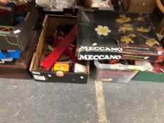 A NO 5 BOX OF MECCANO PARTS FOR ALL ACTION MODELS TOGETHER WITH A LARGE QUANTITY OF OTHER MECCANO